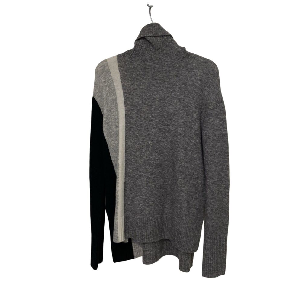 Athleta Transit Colorblock Turtleneck Sweater Womens Size Small Merino Wool
